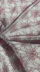 Red cobweb lace Halloween fabric video