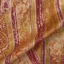 Autumn Excalibur Harlequin Printed Vintage Cotton Fabric 140cm, Orange