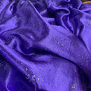 Purple Satin Fabric Small Silver Gemstones Dress Draping Material 60" - Bull Ring Fabrics