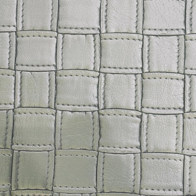 Quilted Squares Faux Leather Car Interior Bed Frame Fabric Upholstery 54" Silver - Bull Ring Fabrics