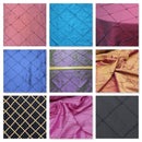 Quilted Trellis Diamonds Pearl Taffeta Fabric Dress Crafts 60" - Bull Ring Fabrics