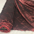 Quilted Trellis Diamonds Pearl Taffeta Fabric Dress Crafts 60" - Bull Ring Fabrics