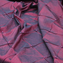 Quilted Trellis Diamonds Pearl Taffeta Fabric Dress Crafts 60" - Bull Ring Fabrics