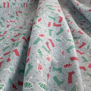 Rainy Day Wellies & Umbrellas Polycotton Fabric – Light Blue Novelty Print Dressmaking & Craft Fabric, 45” Wide - Bull Ring Fabrics