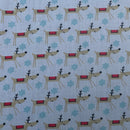 Reindeers Snowflake Print Xmas Polycotton Fabric 45" - Bull Ring Fabrics