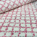 Rose & Hubble 100% Cotton Poplin Fabric Pink Floral Trellis Dress Craft Quilting - Bull Ring Fabrics