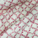 Rose & Hubble 100% Cotton Poplin Fabric Pink Floral Trellis Dress Craft Quilting - Bull Ring Fabrics