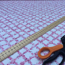 Rose & Hubble 100% Cotton Poplin Fabric Pink Floral Trellis Dress Craft Quilting - Bull Ring Fabrics