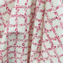Rose & Hubble 100% Cotton Poplin Fabric Pink Floral Trellis Dress Craft Quilting - Bull Ring Fabrics