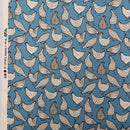 Rose Hubble Chicken Print Cotton Fabric Sewing Craft Quilting 45", Copen - Bull Ring Fabrics