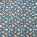 Rose Hubble Chicken Print Cotton Fabric Sewing Craft Quilting 45", Copen - Bull Ring Fabrics