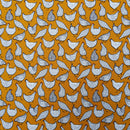 Rose Hubble Chicken Print Cotton Fabric Sewing Craft Quilting 45", Mustard - Bull Ring Fabrics