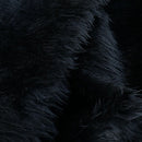 Short Pile Fun Faux Fur Fabric Crafts Toys Furry Material 150cm - Black