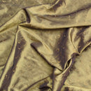 Floral Swirls Embroidery Taffeta Fabric, Green Shot Black