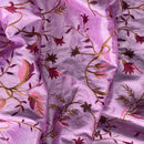 Pink Italian Taffeta Fabric Paradise Floral Embroidered Bridal Dress 60"