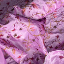 Pink Italian Taffeta Fabric Paradise Floral Embroidered Bridal Dress 60"