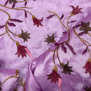 Pink Italian Taffeta Fabric Paradise Floral Embroidered Bridal Dress 60"