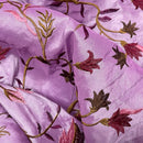 Pink Italian Taffeta Fabric Paradise Floral Embroidered Bridal Dress 60"