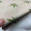 Digital Printed Cotton Linen Fabric, Hemp Leaf