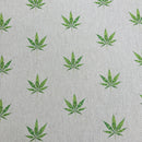 Digital Printed Cotton Linen Fabric, Hemp Leaf