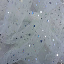 Hologram Sequin Organza Fabric – 100% Polyester Sheer Sparkle Fabric – 60” Wide – Sold by the Metre