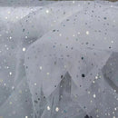 Hologram Sequin Organza Fabric – 100% Polyester Sheer Sparkle Fabric – 60” Wide – Sold by the Metre