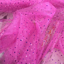 Hologram Sequin Organza Fabric – 100% Polyester Sheer Sparkle Fabric – 60” Wide – Sold by the Metre