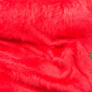 Long Pile Faux Fur Fabric 150cm Wide - Red