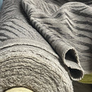 Safari Streak Upholstery Curtain Brocade Fabric 140cm, Brown - Bull Ring Fabrics
