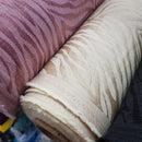Safari Streak Upholstery Curtain Brocade Fabric 140cm, Cream - Bull Ring Fabrics