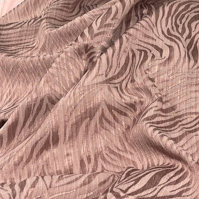 Safari Streak Upholstery Curtain Brocade Fabric 140cm, Dusky Pink - Bull Ring Fabrics