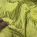 Safari Streak Upholstery Curtain Brocade Fabric 140cm, Lime Green - Bull Ring Fabrics