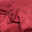 Safari Streak Upholstery Curtain Brocade Fabric 140cm, Wine Red - Bull Ring Fabrics