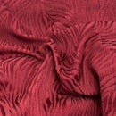 Safari Streak Upholstery Curtain Brocade Fabric 140cm, Wine Red - Bull Ring Fabrics