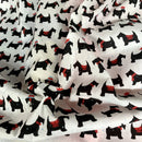 Scotty Dogs Xmas Print Polycotton Fabric 45" - 4 Colours - Bull Ring Fabrics