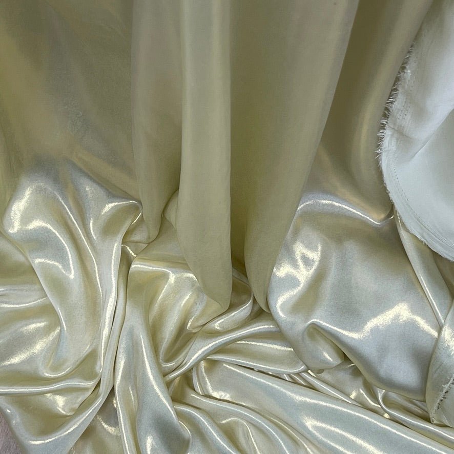 Shimmer Foil Satin Fabric Drape Flow Dress Decor Craft Material 60" Champagne Gold - Bull Ring Fabrics
