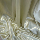 Shimmer Foil Satin Fabric Drape Flow Dress Decor Craft Material 60" Champagne Gold - Bull Ring Fabrics