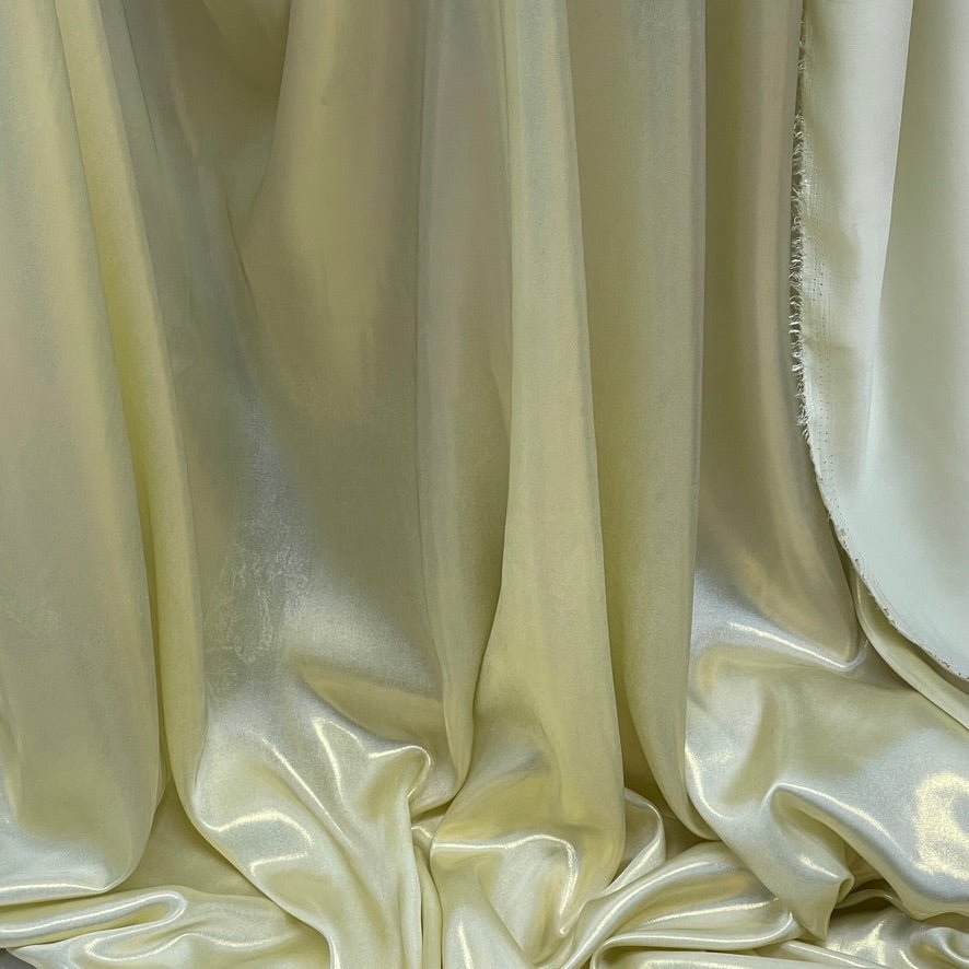Shimmer Foil Satin Fabric Drape Flow Dress Decor Craft Material 60" Champagne Gold - Bull Ring Fabrics