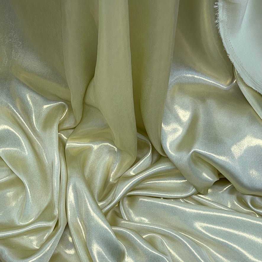 Shimmer Foil Satin Fabric Drape Flow Dress Decor Craft Material 60" Champagne Gold - Bull Ring Fabrics