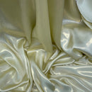 Shimmer Foil Satin Fabric Drape Flow Dress Decor Craft Material 60" Champagne Gold - Bull Ring Fabrics