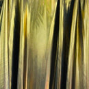 Shimmer Foil Satin Fabric Drape Flow Dress Decor Craft Material 60" Gold Shot Black - Bull Ring Fabrics