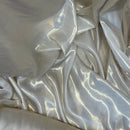 Shimmer Foil Satin Fabric Drape Flow Dress Decor Craft Material 60" Ivory Shot Gold - Bull Ring Fabrics