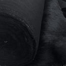 Short Pile Fun Faux Fur Fabric Crafts Toys Furry Material 150cm - Black - Bull Ring Fabrics