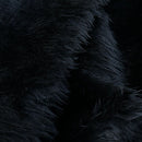 Short Pile Fun Faux Fur Fabric Crafts Toys Furry Material 150cm - Black - Bull Ring Fabrics