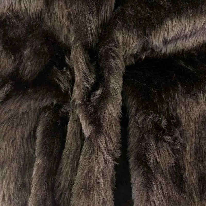 Short Pile Fun Faux Fur Fabric Crafts Toys Furry Material 150cm - Brown - Bull Ring Fabrics
