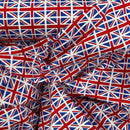 Small Union Jack Flags Cotton Poplin Rose & Hubble Fabric 45” - Bull Ring Fabrics