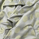Spotted Circles Curtain Brocade Upholstery Fabric 140cm, Green - Bull Ring Fabrics