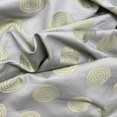 Spotted Circles Curtain Brocade Upholstery Fabric 140cm, Green - Bull Ring Fabrics