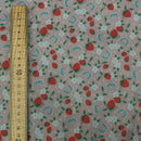 Strawberry Blossom & Butterfly Polycotton Fabric – Pink Floral Printed Dressmaking & Craft Fabric, 45” Wide - Bull Ring Fabrics