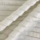 Striped Faux Fur Fabric Crafts Toys Furry Material 150cm - Ivory - Bull Ring Fabrics